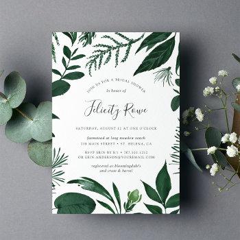 wild forest | botanical bridal shower invitation