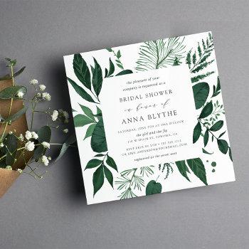 wild forest bridal shower invitation | square