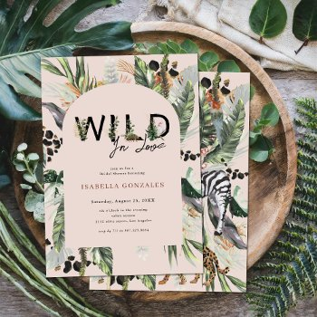wild in love | jungle bridal shower invitation