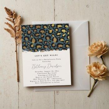 wild leopard print bridal shower invitation