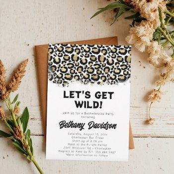wild leopard print bridal shower invitation