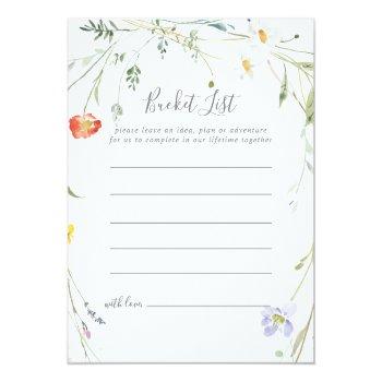 Wild Multicolor Floral Bucket List Cards Front View