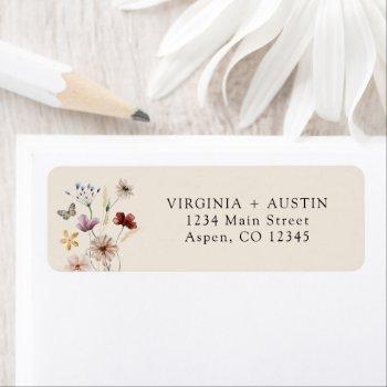 wildflower return address label