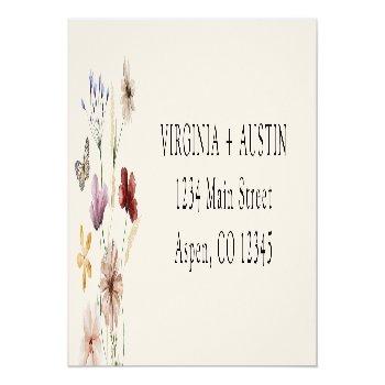 Wildflower Return Address Label Front View