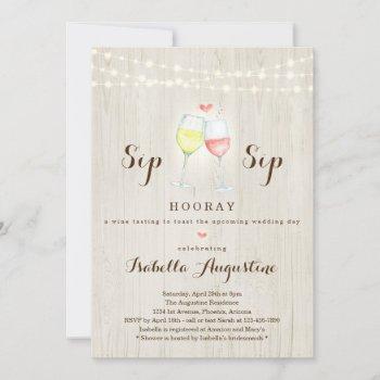 wine tasting bridal shower invitation