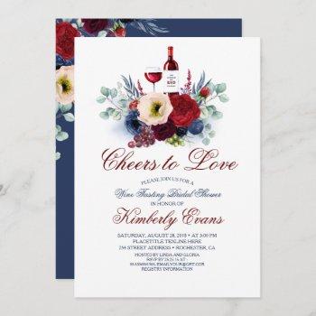 wine tasting bridal shower invitations