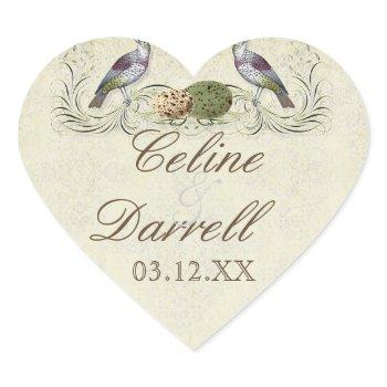 wings of love invitation -wedding small wine label