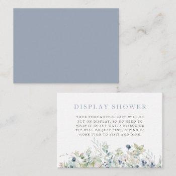 winter botanical bridal shower enclosure card