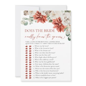 winter does the bride really know the groom game invitation