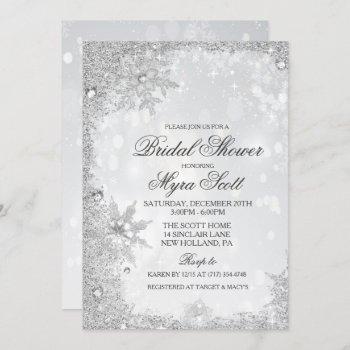 winter holiday bridal shower invitation