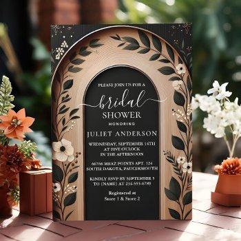 wood tree rustic barn farm arch bridal shower invitation