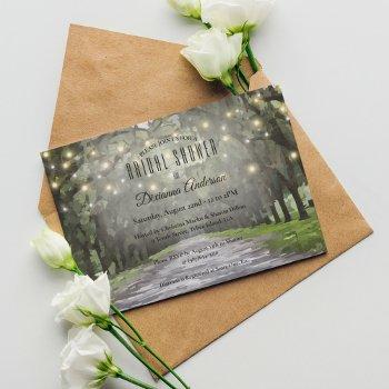 wormsloe venue live oaks watercolor bridal shower invitation