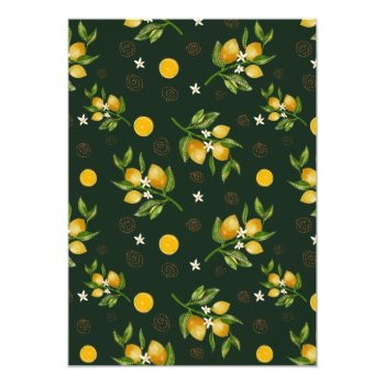 Yellow Lemons And Greenery Front View